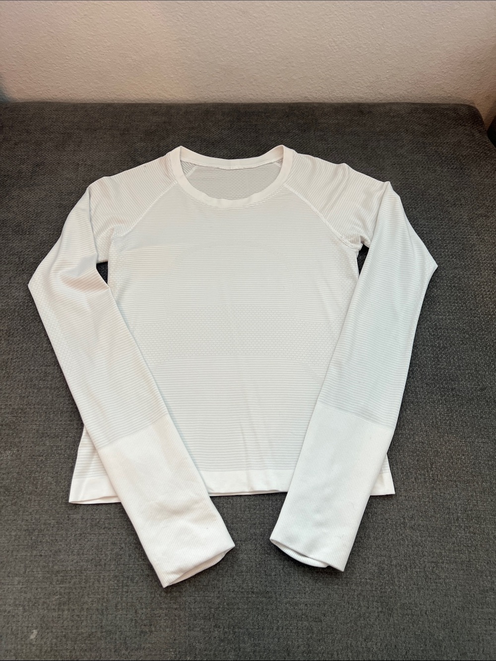 lululemon athletica White Long-Sleeve Crew Performance Top